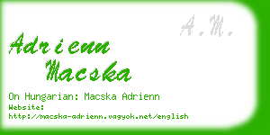 adrienn macska business card